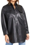 BB DAKOTA BB DAKOTA OVERSIZE FAUX LEATHER JACKET,BL102410