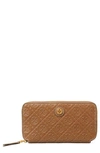 Tory Burch T Monogram Leather Continental Wallet In Moose