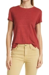 FRAME EASY TRUE ORGANIC LINEN T-SHIRT,LWTS1068