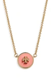 TORY BURCH ENAMEL PENDANT NECKLACE,64936