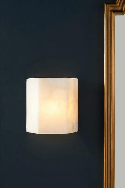 Anthropologie Borealis Hexagon Wall Sconce In White