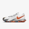 Nike Court Air Zoom Vapor Cage 4 Menâs Hard Court Tennis Shoes In White,green Abyss,bright Mango,team Orange