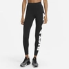 Nike Women's  Sportswear Essential High-waisted Graphic Leggings In Black
