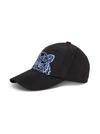 KENZO BLACK HAT WITH TIGER EMBROIDERY,11733987