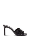 Saint Laurent Tribute Embossed Croc Mules In Black