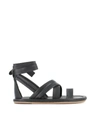 Marsèll Flat Sandals Mars&egrave;ll Cornice Sandal In Volonata Leather In Black