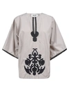 Bazar Deluxe Pattern Embellished Top In Beige
