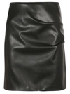 PATOU ICONIC FAUX LEATHER SKIRT,SK0090018 999B BLACK