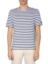 Saint James Levant Modern Navy Blue White T-shirt In Multicolor