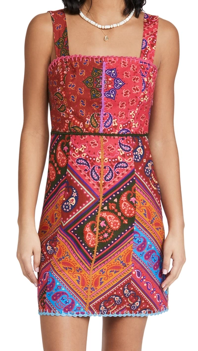 Farm Rio Colorful Bandana Mini Dress In Multi | ModeSens