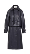TIBI CONVERTIBLE TRENCH COAT WITH REMOVABLE BELT,TIBDB30055