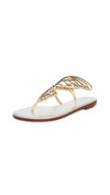 Sophia Webster Talulah Metallic Butterfly Cutout Flat Mule Sandals In Gold