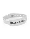 BALENCIAGA WOMEN'S CASH LOGO LEATHER BRACELET,0400013441574