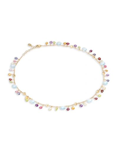 Marco Bicego Women's Paradise 18k Yellow Gold, Blue Topaz & Mixed-stone Collar Necklace In Yellow Gold Multi