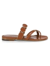 MANOLO BLAHNIK HARISA LEATHER THONG SANDALS,400013626255