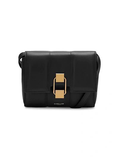 Demellier Mini Alexandria Leather Shoulder Bag In Black