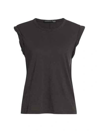 Veronica Beard Dree Muscle T-shirt In Charcoal