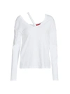 N:philanthropy Women's Cutout Cotton Long-sleeve Top In White