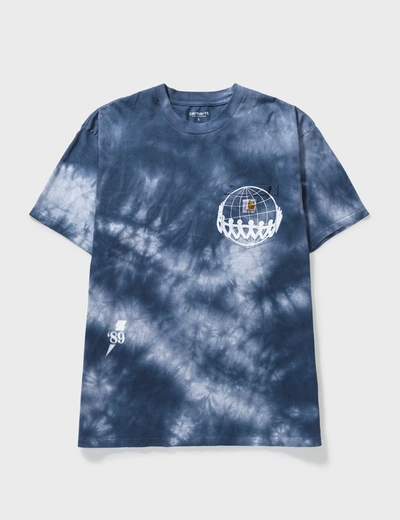 Carhartt Tie-dye Print Organic Cotton T-shirt In Blue