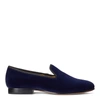 Polo Ralph Lauren Paxton Velvet Slipper In Newport Navy