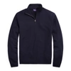 Polo Ralph Lauren Wool Piqué Quarter-zip Sweater In Navy