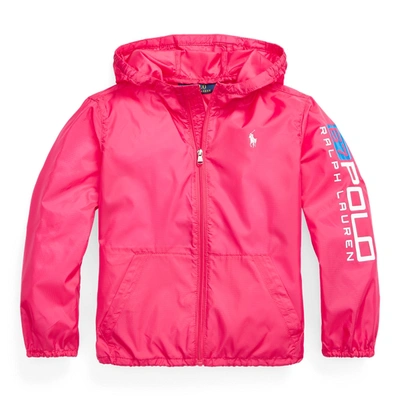 Polo Ralph Lauren Kids' Water-resistant Packable Ripstop Jacket In Sport Pink
