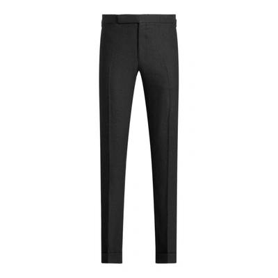 Ralph Lauren Gregory Linen Trouser In Black