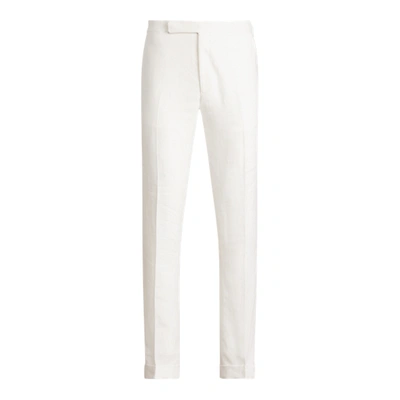 Ralph Lauren Gregory Linen Trouser In Optic White