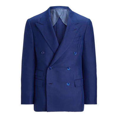 Ralph Lauren Kent Handmade Silk Shantung Sport Coat In Royal Blue