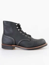 Red Wing Shoes Lace-up Ankle Boots Contrast Stitching In Black