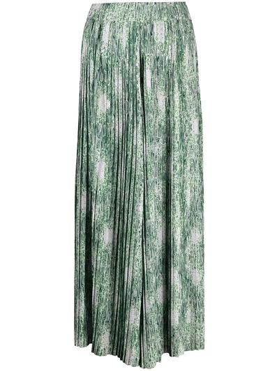 Henrik Vibskov Jelly Plisse Palazzo Trousers In Green