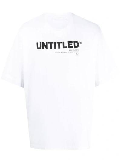 Neil Barrett Untitled-print T-shirt In White
