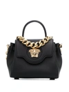 Versace La Medusa Top-handle Tote In Black