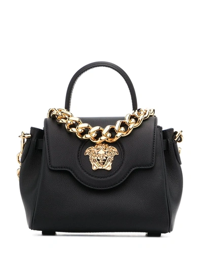 Versace 라 메두사 스몰 탑 핸들 백 In Black