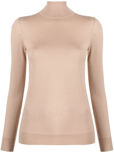 Loro Piana Piuma Cashmere Turtleneck Jumper In Light Pink