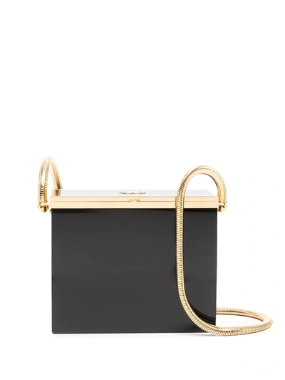 Pre-owned Chanel 1997 Structured Box Crossbody Bag In Black