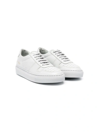 Common Projects Teen Bball Low-top Leather Sneakers In Grey