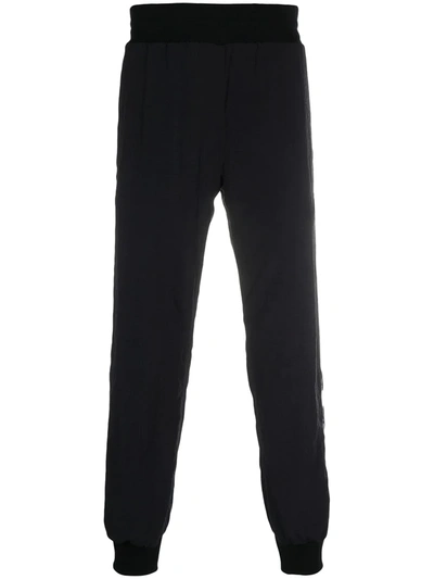 Undercover Embroidered Cotton Track Trousers In Black