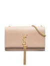 Saint Laurent Kate Medium Ysl Monogram Grain De Poudre Crossbody Bag In Neutrals