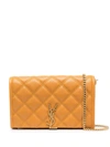 SAINT LAURENT BECKY QUILTED WALLET ON CHAIN