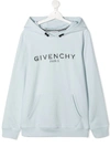 GIVENCHY TEEN LOGO-PRINT COTTON HOODIE