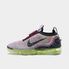 Nike Women's Air Vapormax 2020 Flyknit Running Sneakers From Finish Line In Violet Ash/black/sunset Pulse