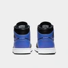 Nike Air Jordan Retro 1 Mid Casual Shoes Size 12.0 Leather In Black/hyper Royal/white