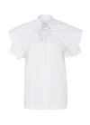 PATOU EMBROIDERED OVERSIZED COLLAR SHIRT