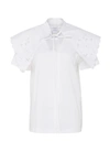 Patou Embroidered Oversized Collar Shirt In White