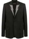FRANKIE MORELLO MICRO-STUD EMBELLISHED FITTED BLAZER