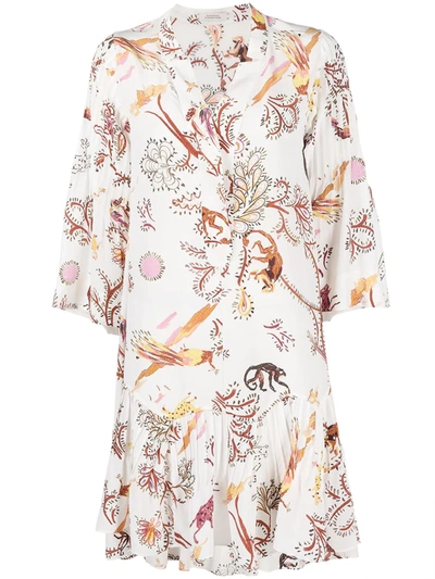 Dorothee Schumacher Tree Of Life Nature-print Silk Dress In White