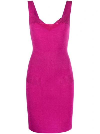 Az Factory Mybody Stretch-knit Mini Dress In Pink