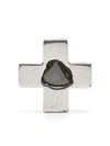 Parts Of Four Plus-sign Diamond Stud Single Earring In Silver