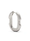 Parts Of Four Deco Matte Sterling Silver Single Earring In Silver